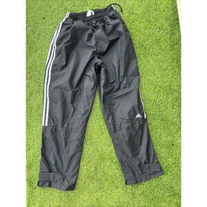 VTG Adidas Pants Size Medium Striped Windbreaker Track Embroidered Mesh Lined